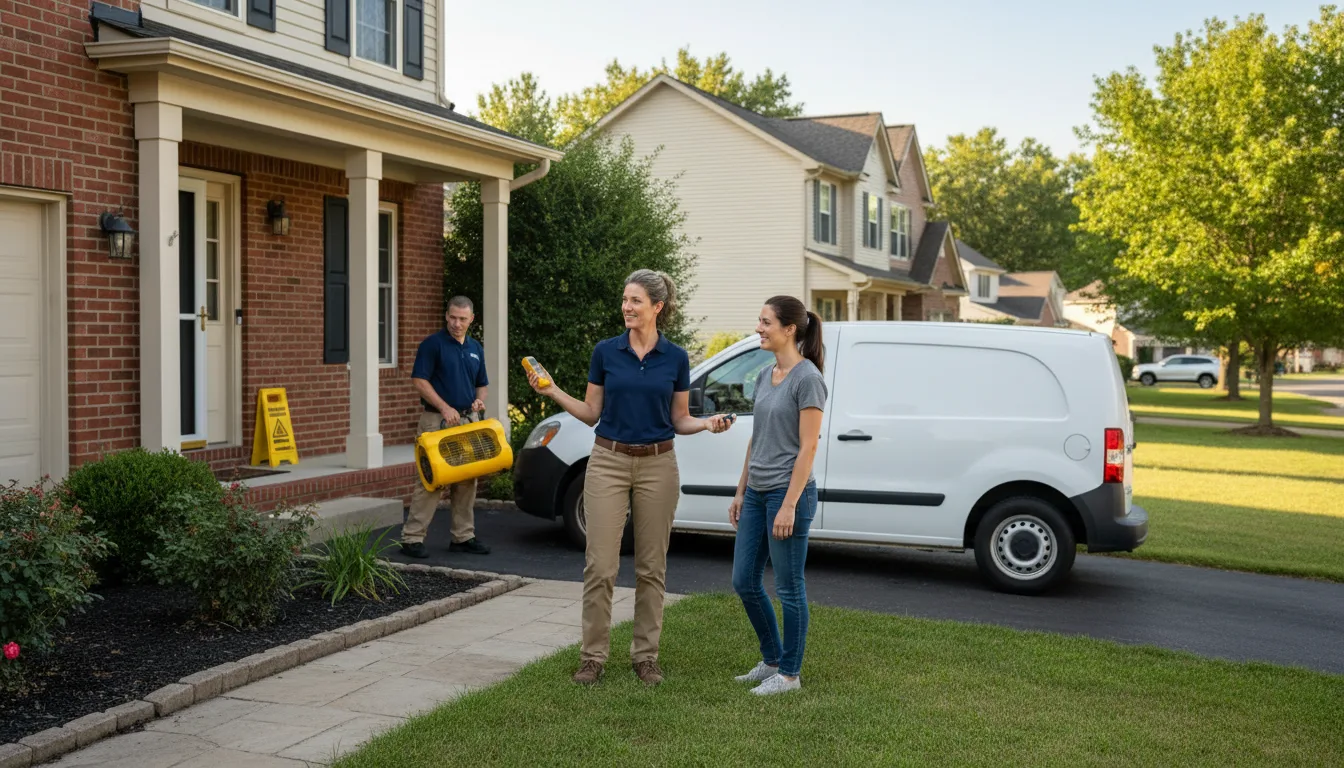 Residential water damage restoration in Cissna Park, IL